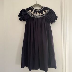 🎄🎅Rosalina 2t Navy smocked Christmas tree dress